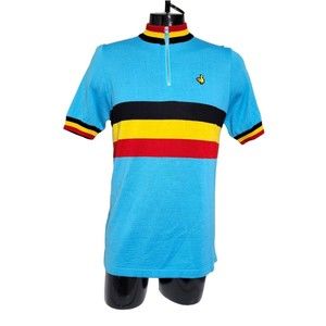 De Marchi 1974 Belgium Short Sleeve Cycling Jersey Men's Size XXL Issues